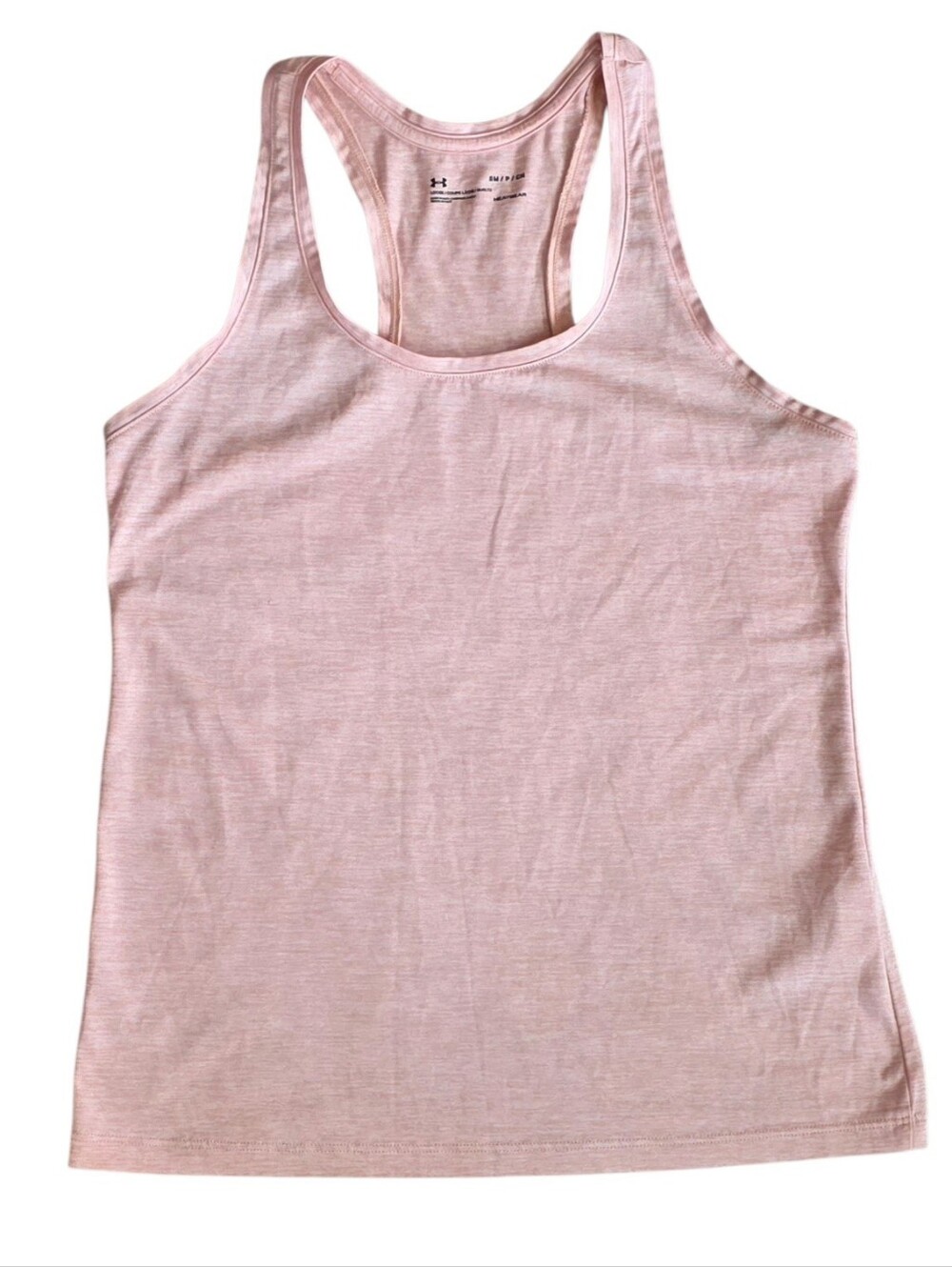 Under Armour Small Pink HeatGear Loose Fit Racerback Workout Yoga Tank Top